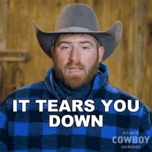 It Tears You Down Keaton Barger GIF - It Tears You Down Keaton Barger Ultimate Cowboy Showdown GIFs