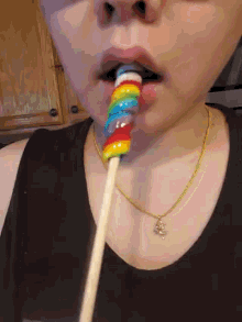 Lollipop Sucking GIF - Lollipop Sucking Long Lollipops GIFs