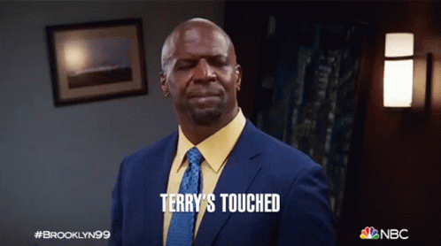 Terry Touched Terry Jeffords GIF - Terry Touched Terry Jeffords Brooklyn Nine Nine GIFs