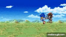 Shadow Vs Sonic Fight GIF - Shadow Vs Sonic Shadow Sonic GIFs