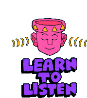 Learn To Listen Hearing Sticker - Learn To Listen Hearing Communication Stickers