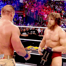 Daniel Bryan Wwe Champion GIF - Daniel Bryan Wwe Champion John Cena GIFs