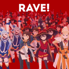 Anime Rave Konosuba Rave GIF - Anime Rave Konosuba Rave Megumin Rave GIFs