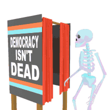 democracy skeleton halloween halloween vote vote