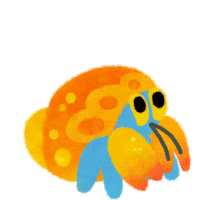 Happy Hermit Crab Cheerful Sticker - Happy Hermit Crab Cheerful Happy Stickers