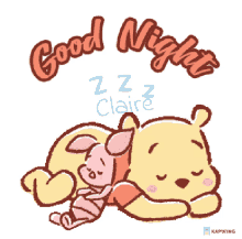 Goodnight Goodnight Claire GIF - Goodnight Goodnight Claire Winnie The Pooh GIFs