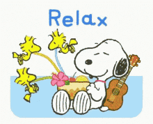 Snoopy Summer GIF - Snoopy Summer Relax GIFs