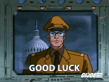 Good Luck Colonel Sharp GIF - Good Luck Colonel Sharp Gi Joe A Real American Hero GIFs