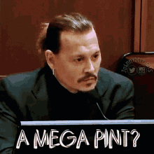 Johnny Depp A Mega Pint GIF - Johnny Depp A Mega Pint Mega GIFs