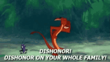 Dishonor Dishonor On Your Whole Family GIF - Dishonor Dishonor On Your Whole Family Mushu GIFs