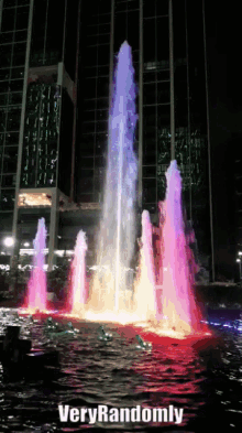 Fountain Water GIF - Fountain Water City Light GIFs