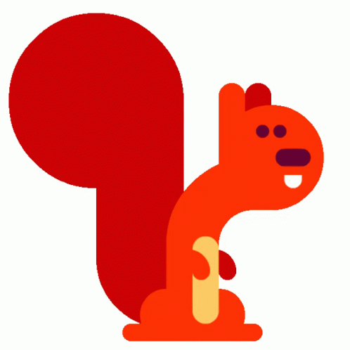Squirrel Laughs Sticker - The Loveable Zoo Squirrel Red - Discover & Share GIFs