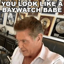 You Look Like A Baywatch Babe David Hasselhoff GIF - You Look Like A Baywatch Babe David Hasselhoff Cameo GIFs