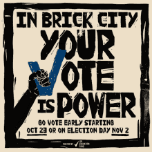 In Brick City Your Vote Is Power Early Voting GIF - In Brick City Your Vote Is Power Brick City Early Voting GIFs