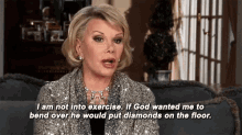 not into exercise joan rivers nope exercise no