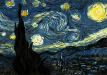 Art The Starry Night GIF - Art The Starry Night Vincent Van Gogh GIFs