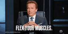 Flex Your Muscles GIF - Workout Arnold Schwarzenegger The New Celebrity Apprentice GIFs