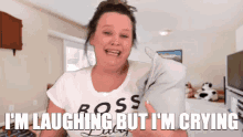 Laughing And Crying Stressed GIF - Laughing And Crying Stressed Pregnant Mom GIFs