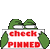 Pepe Check Pinned Sticker - Pepe Check Pinned Pepe The Frog Stickers