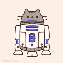 Pusheen R2d2costume GIF - Pusheen R2d2costume Star Wars Reference GIFs