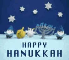 happy hanukkah menorah