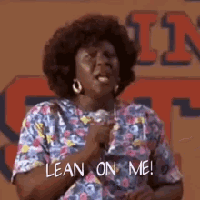 woman lean on me singing fat lady woman lean on me singing fat lady