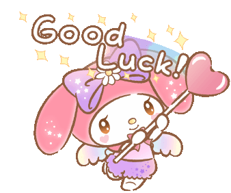My Melody Good Luck Sticker - My Melody Good Luck Im Rooting For You Stickers