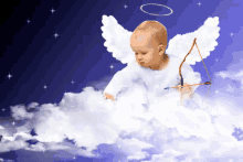 Angelito Cupido Desde El Cielo GIF - Cupido Bebe Angelito GIFs