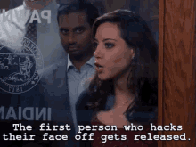 Trapped Parks And Rec Addition GIF - April Ludgate Parks And Rec Hack GIFs