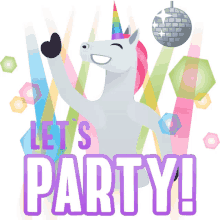 lets party unicorn life joypixels celebrate unicorn