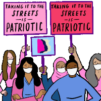 Taking It To The Streets Is Patriotic Feminist Sticker - Taking It To The Streets Is Patriotic Feminist Feminism Stickers