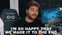 Im So Happy That We Made It To The End Ignace Aleya GIF - Im So Happy That We Made It To The End Ignace Aleya Im Glad That We Made It To The End GIFs