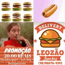 leozao lanche food delivery eating promocao
