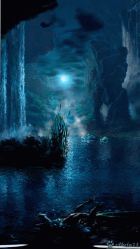 Fantasy Swans GIF - Fantasy Swans Moons - Discover &amp; Share GIFs