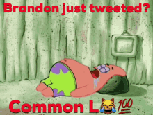 Brandon Just Tweeted Patrick GIF - Brandon Just Tweeted Patrick Sleeping GIFs