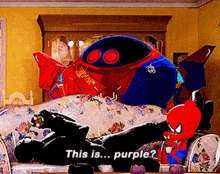 Spider Man This Is Purple GIF - Spider Man This Is Purple Purple GIFs