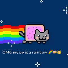 Hoooo Omg My Po Is A Rainbow GIF - Hoooo Omg My Po Is A Rainbow Dog GIFs