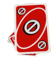 Red Skip Card Uno Sticker - Red Skip Card Uno Mattel163games Stickers