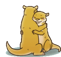 Otter Hug Sticker - Otter Hug Love You Stickers