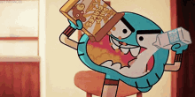 the amazing world of gumball gumball watterson cereal milk drink