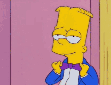 Bart Simpson GIF - Bart Simpson Adjustingtie GIFs