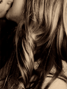 Long Haired Babes Passionately Lip Kissing Each Other