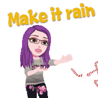 Make It Rain Candy Cane Sticker - Make It Rain Candy Cane Stickers