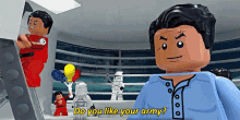 Lego Star Wars Jango Fett GIF - Lego Star Wars Jango Fett Do You Like Your Army GIFs