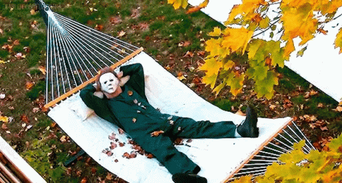 Halloween Michael Myers GIF - Halloween Michael Myers Hammock GIFs