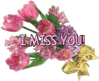 I Miss You Flowers Sticker - I Miss You Flowers Glitter Stickers