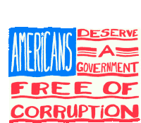 Americans Deserve A Government Free Of Corruption American Flag Sticker - Americans Deserve A Government Free Of Corruption American Flag Representus Stickers