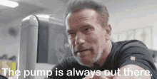 The Pump Is Out There Arnold Schwarzenegger GIF - The Pump Is Out There Arnold Schwarzenegger Pump GIFs