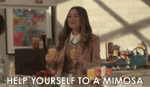 Help Yourself To A Mimosa Carly Shay GIF - Help Yourself To A Mimosa Carly Shay Miranda Cosgrove GIFs