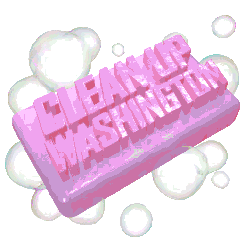 Representus Clean Up Washington Sticker - Representus Clean Up Washington Clean Up Stickers